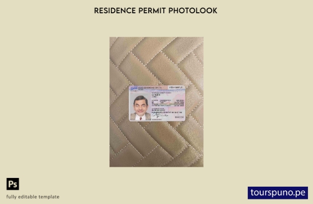 listo para imprimir permiso de residencia en Alemania pres, versión photolook pl